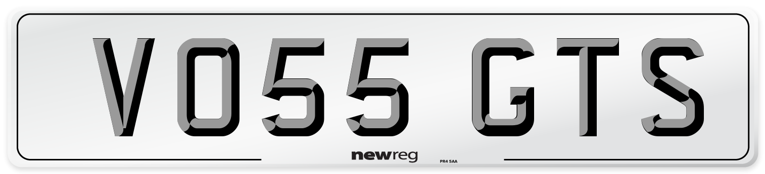 VO55 GTS Number Plate from New Reg
